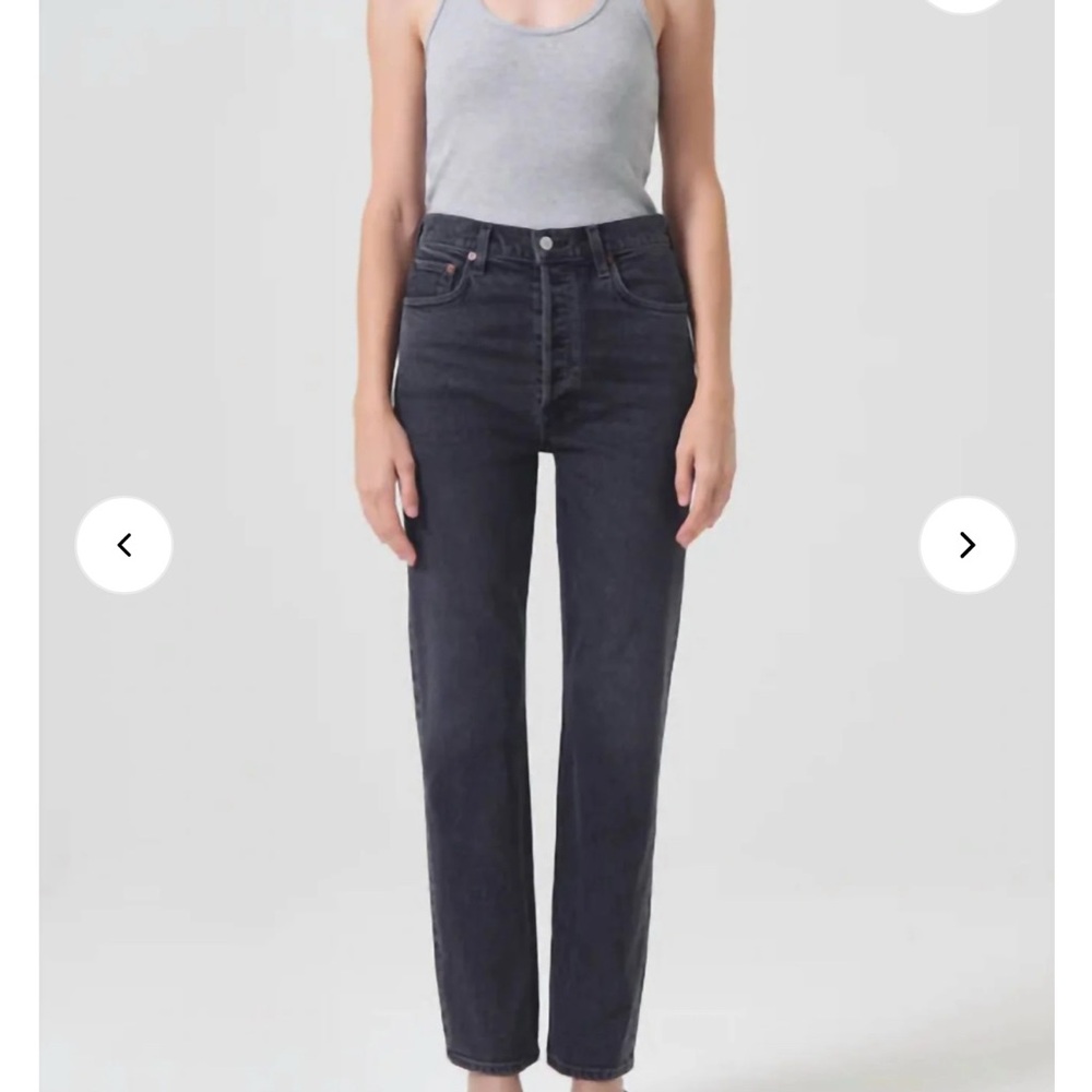 Agolde Charcoal Straight Leg Jeans